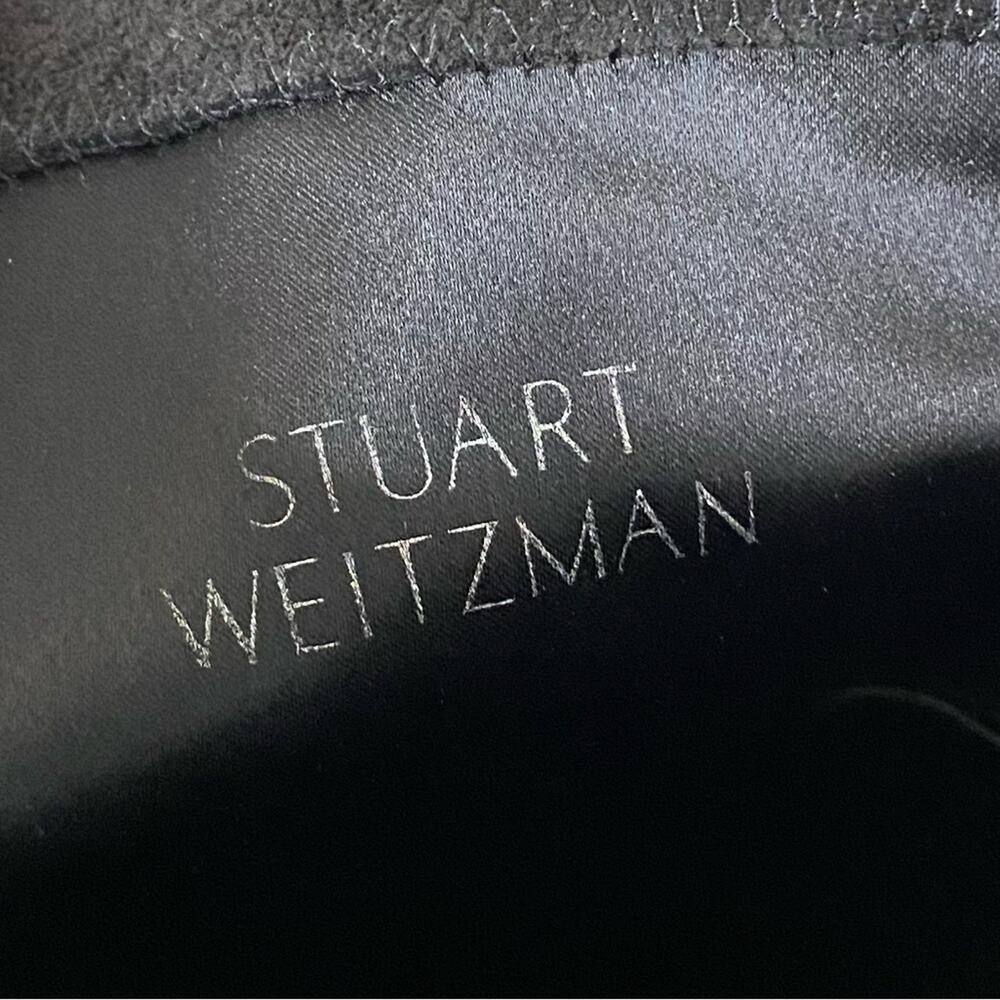 Stuart Weitzman Lowland Stretch Leather Suede Over-the-Knee Boots Black Size 7 - Picture 8 of 9